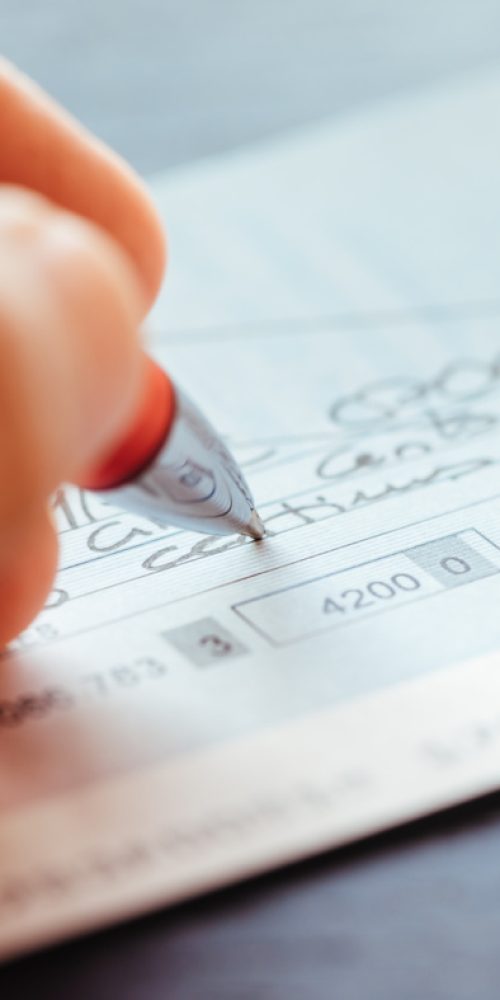 Detail of money check